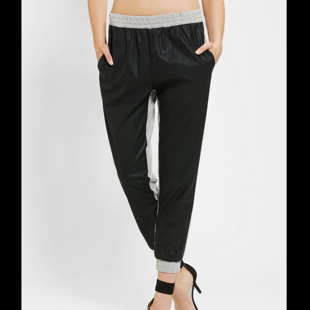 UO SPARKLE & FADE vegan leather jogger sweatpants